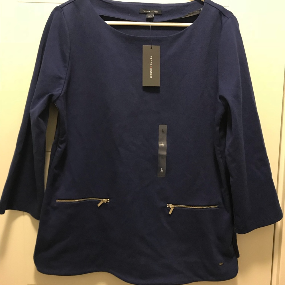 Women’s Blue Tommy Hilfiger Shirt Size L NWT